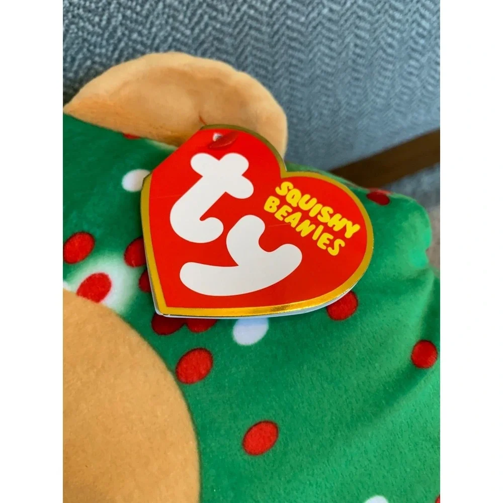 Ty Squishy Beanies Collection‎ New w Tag Everett Large Plush Holiday Bear Toy
